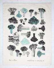 Broccoli Tea Towel - Mint