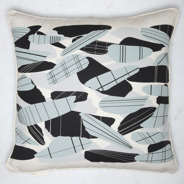 Contour Pillow - Natural with Mint