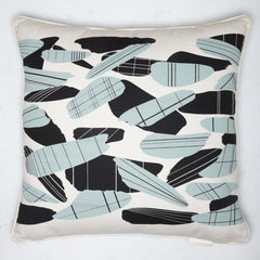 Contour Pillow - Natural with Mint