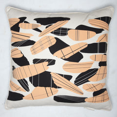 Contour Pillow - Natural with Apricot