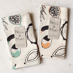 Tropical Fruit Tea Towel - Mint