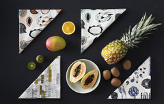 Tropical Fruit Tea Towel - Apricot