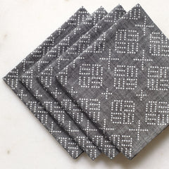 Geo Dots Napkin Set - Gray