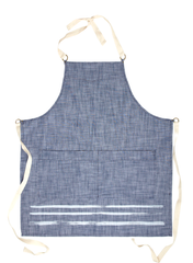 Brush Stripe Kitchen Apron - Indigo