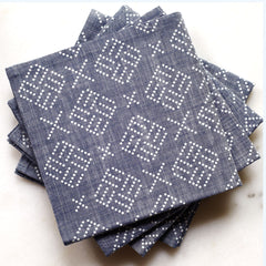 Geo Dots Napkin Set - Indigo