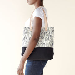 Cascade Two Tone Tote Bag - Natural