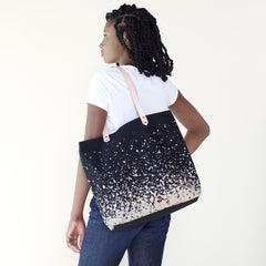 Splatter Carryall Tote Bag - Black