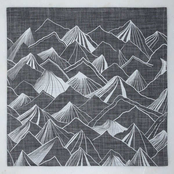 Mountain Napkin Set - Gray