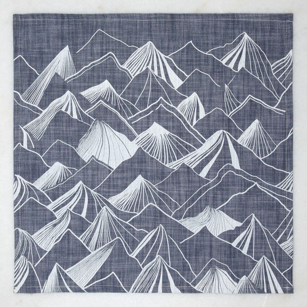 Mountain Napkin Set - Indigo