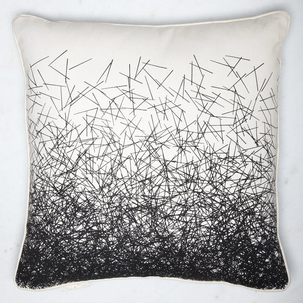 Nest Pillow - Natural with Black