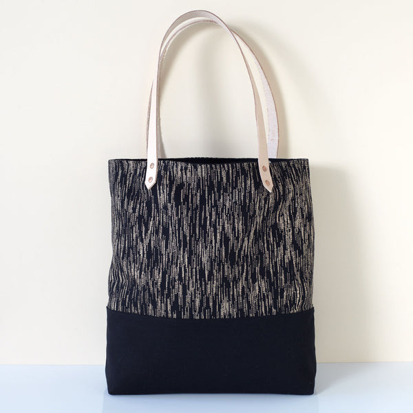 Cascade Two Tone Tote Bag - Black