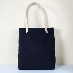 Unprinted Two Tone Tote Bag - Black