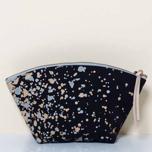 Splatter Cosmetic Pouch - Black