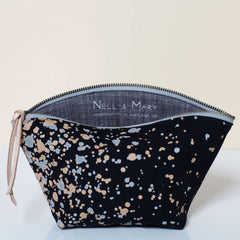 Splatter Cosmetic Pouch - Black