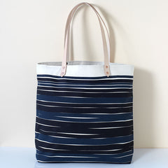 Slanted Stripe Carryall Tote Bag - Natural