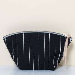 Stripe Cosmetic Pouch - Natural